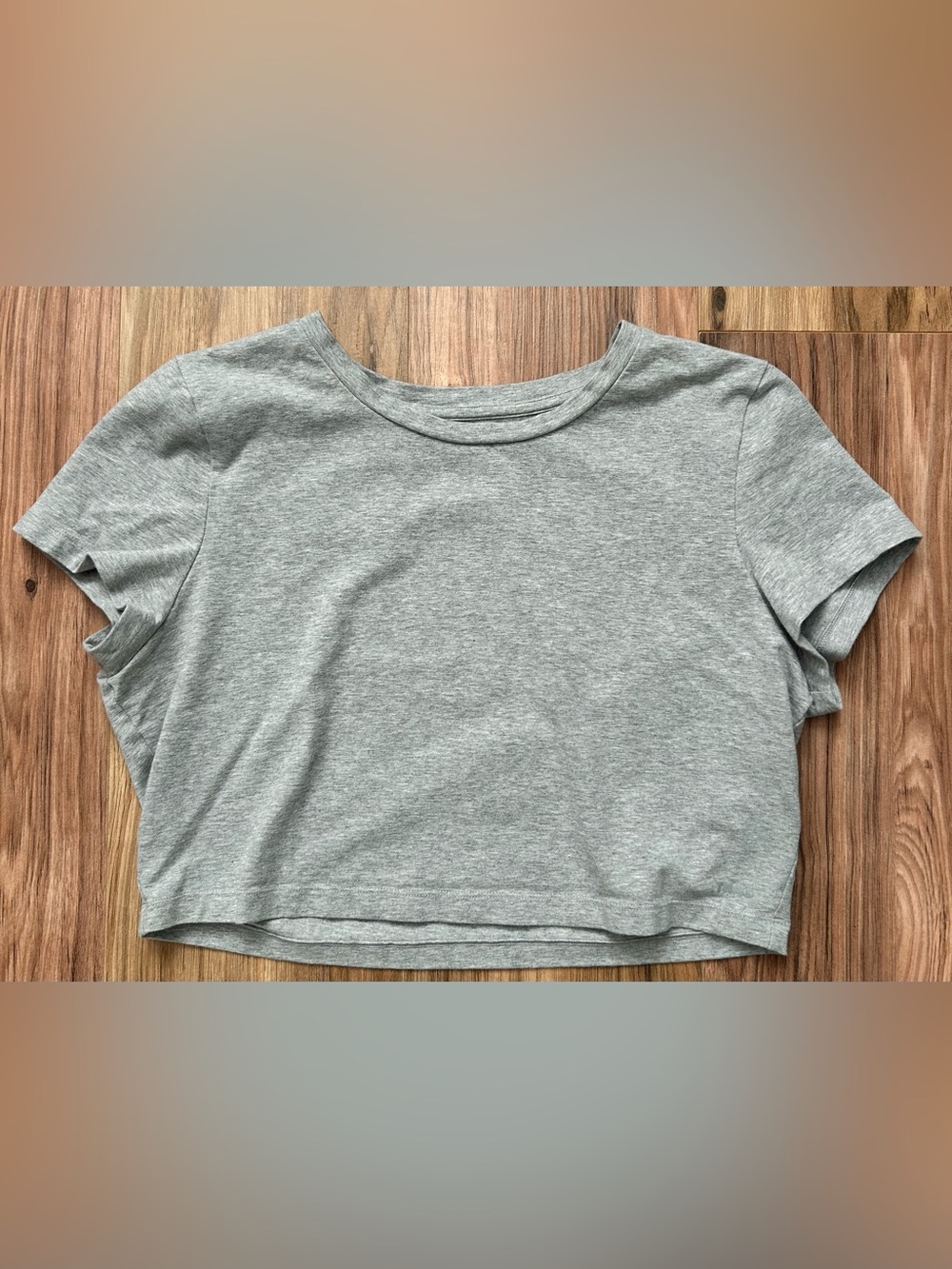 TNA Light Grey Crewneck Crop Top